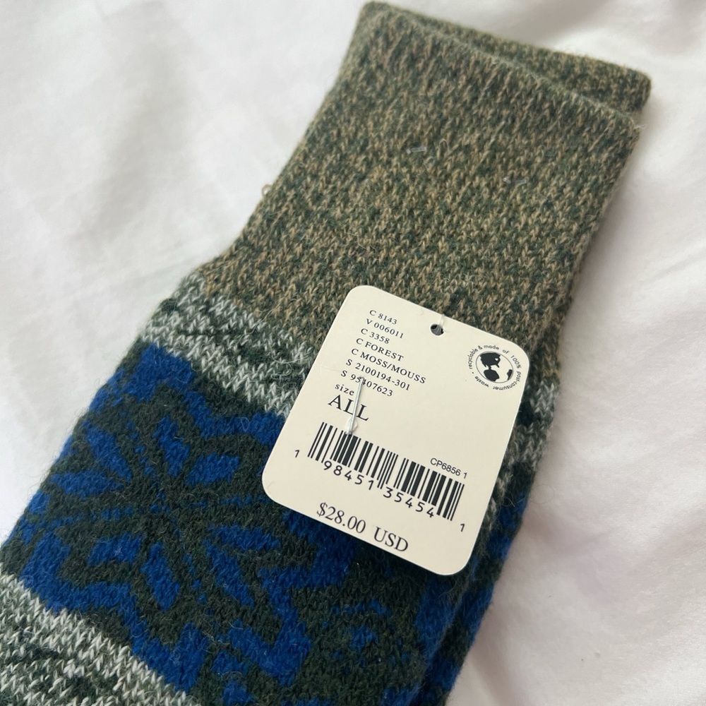 Green and Blue Patterned Socks - Picture 2 of 2